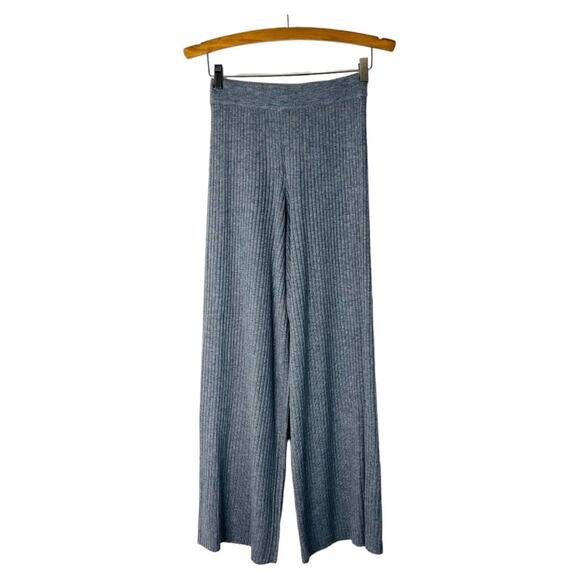 the drop Pants - NWT The Drop grey ribbed knit stretchy wide leg Catalina pants XS